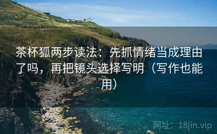 茶杯狐两步读法:先抓情绪当成理由了吗,再把镜头选择写明(写作也能用) 第2张 茶杯狐两步读法:先抓情绪当成理由了吗,再把镜头选择写明(写作也能用) 第2张